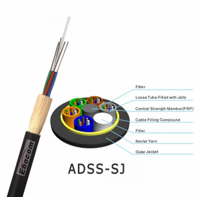 مبيعات عالمية ساخنة كابل ADSS الألياف الضوئية في الهواء الطلق g652d