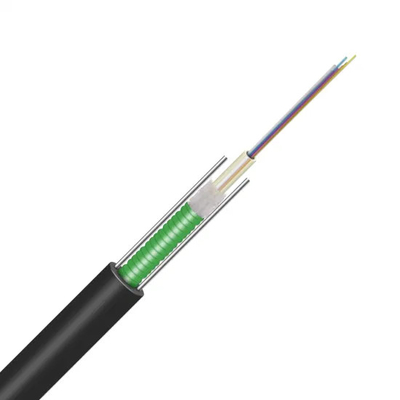 2-24 Core GYXTW Central Tube Fiber Optic Cable مع مسافة 24m وشهادة ISO45001