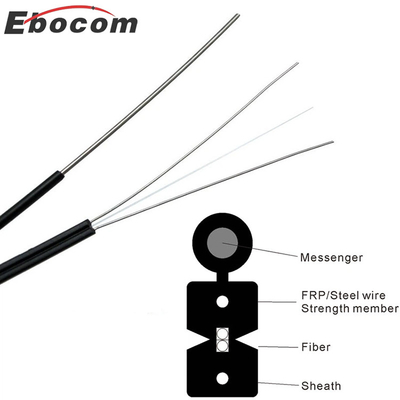 كابل إسقاط GJYXFCH 1 Core 2Core 4Core G652D G657A1 لكابل إسقاط FTTH