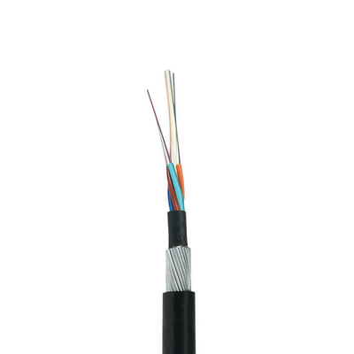 GYTA 6 Core G652D كابل ضوئي خارجي شريط ألومنيوم مرسوح بشريط PE مناسب للأنابيب والتركيب المباشر المدفون