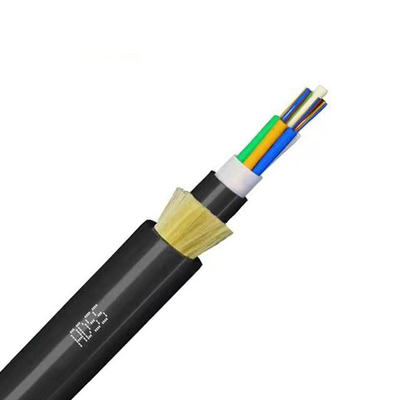 كابل الألياف الضوئية من النمط الواحد ADSS 48 Core G652D تصميم الأنابيب المفتوحة PE سترة خارجية لتركيب خطوط الطاقة الجوية
