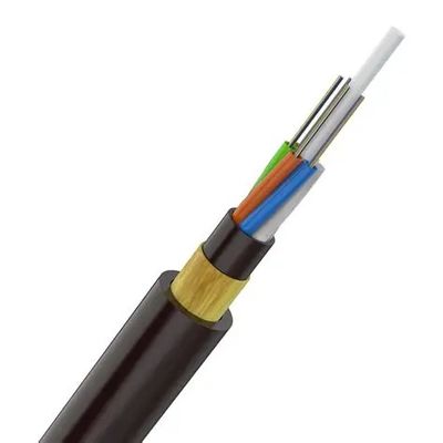 كابل الألياف الضوئية ADSS عالي الشد DJ 2 12 Core Loose Tube All Dielectric Self Supporting لخطوط الطاقة الهوائية