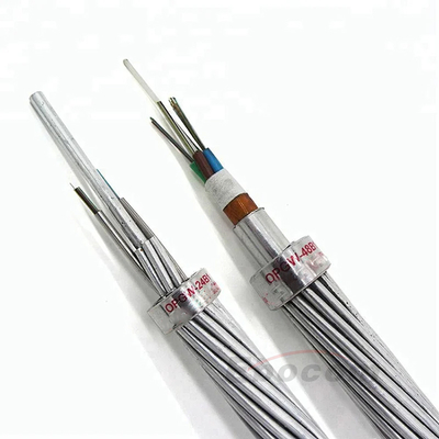 OPGW48B1-50 سلك الأرض الجوي 24 48 72 96 النواة للاتصال بالشبكة 220 كيلو فولت