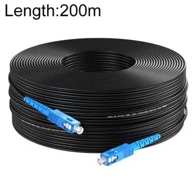 حبل توصيل من قطرة الألياف الضوئية FTTH G657A1 أحادي النواة مع موصل SC، وصلة ألياف أحادية الوضع