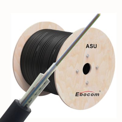 كابل ASU وضع واحد G652D 80m Span 12 Core كابل الألياف الضوئية